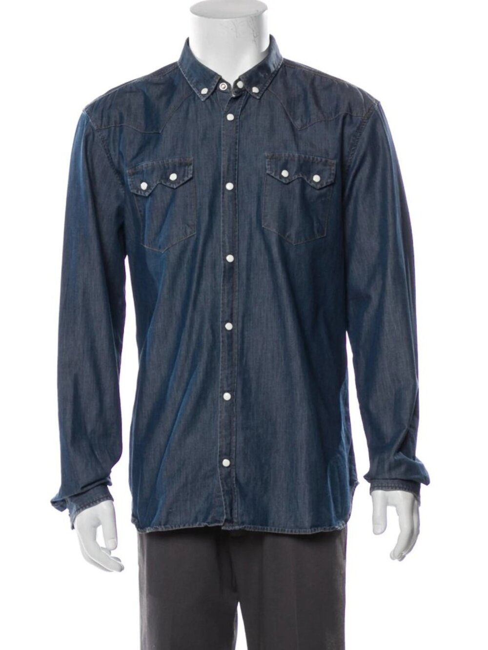 The Kooples Blue Denim Button Up Shirt/3714